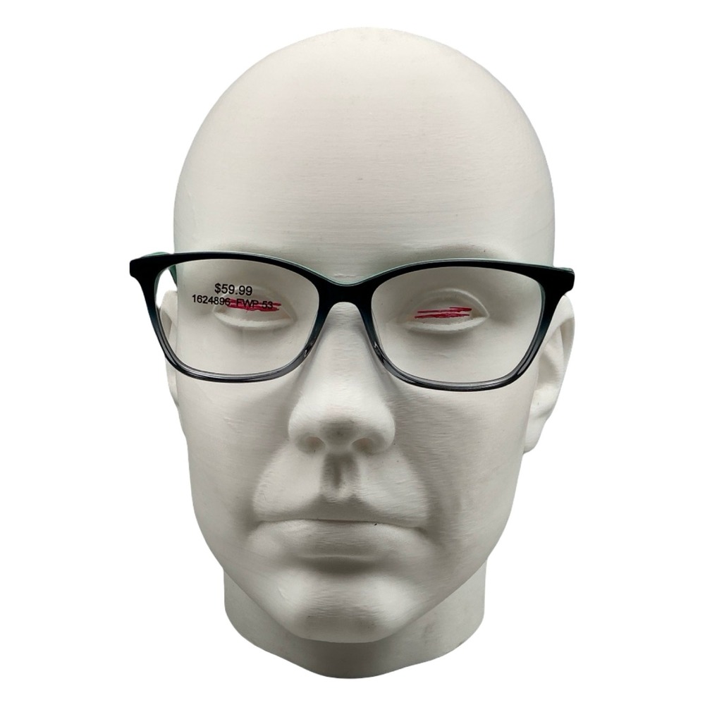 Kirkland Signature Greta Blue Fade Eyeglasses Frames 53-15-135 Cat Eye Teal